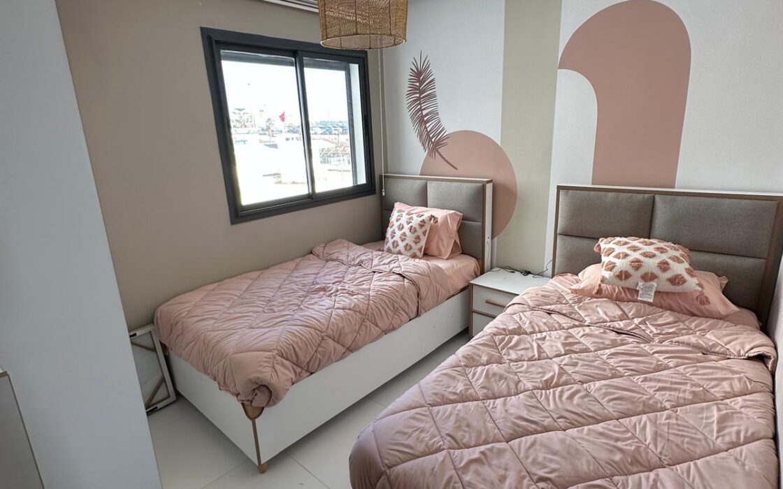 Location meublée d’un très bel appartement de 121m² – MEHDIA (KENITRA)