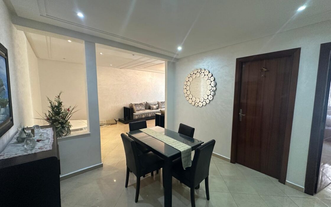 À LOUER – Appartement meublé de 111 m² – Longue durée – Ville Haute – Kénitra
