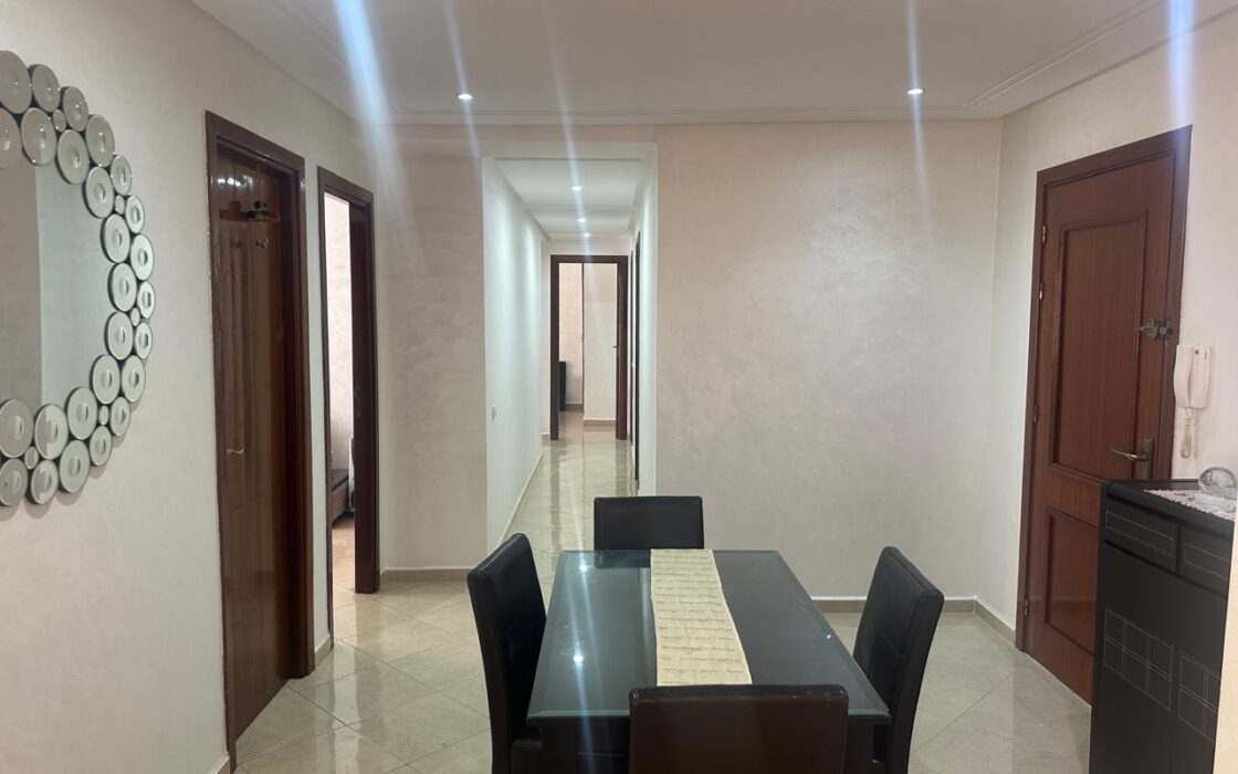 À LOUER – Appartement meublé de 111 m² – Longue durée – Ville Haute – Kénitra
